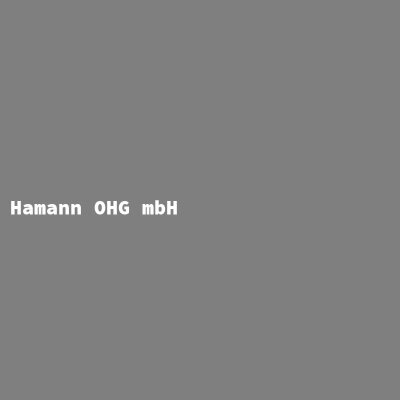 Hersteller: Hamann OHG mbH