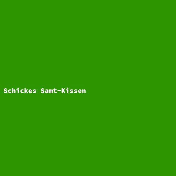 Schickes Samt-Kissen