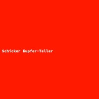 Schicker Kupfer-Teller